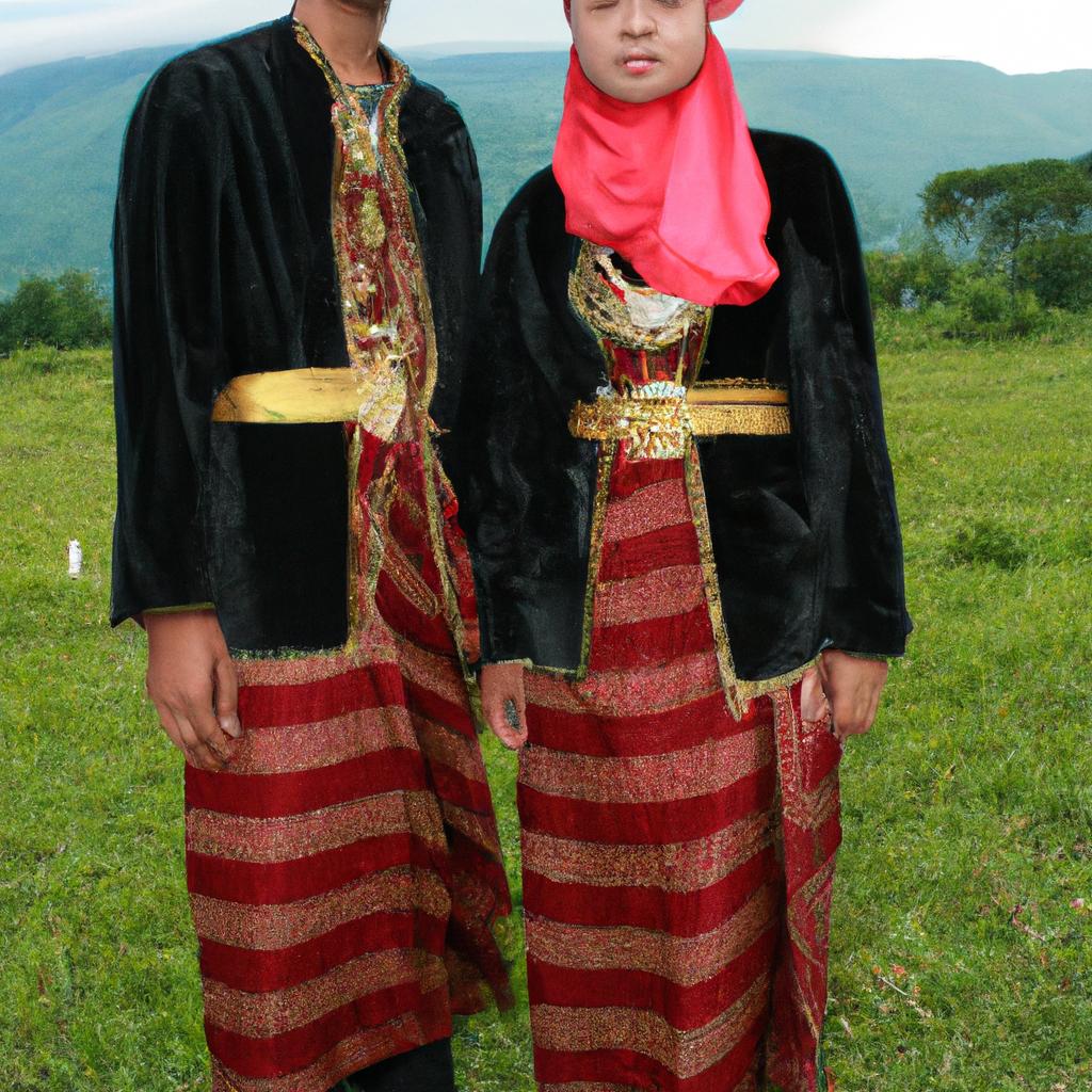 Man and woman in traditional attire